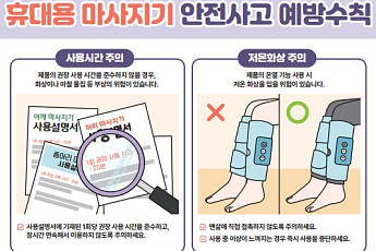 휴대용 마사지기 쓰다 '저온화상'⋯