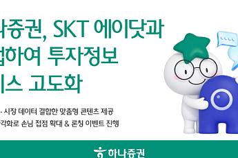 하나증권, SKT 에이닷과 협업해 투자정보 서비스 고도화