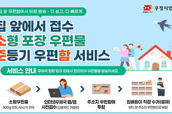 우본, 집 우편함에서 바로 보내는 '준등기 우편함서비스' 시행