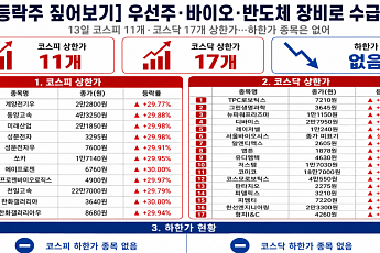 [급등락주 짚어보기] 한화갤러리아, 명품관 재건축 본궤도 기대에 ‘上’…코스피 11개·코스닥 17개 상한가