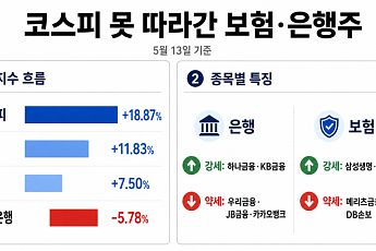 코스피 못 따라간 보험·은행주…주도주 장세에 밀린 금융 내 온도차