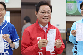김경수·박완수·전희영, 경남지사 후보 등록…본선 레이스 시작