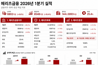 메리츠금융, 1분기 순익 6802억⋯화재·증권 고른 성장 [종합]