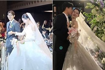 故 최진실 딸 최준희, 결혼식 현장 공개⋯오빠 최환희 손 잡고 입