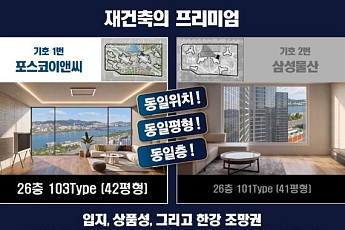 신반포 재건축, 한강방향 사선배치·트리뷰로 조망 가치 15억원 차이까지