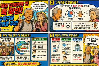 [만화로 보는 시니어 뉴스] “기침으로 감염” 해외 단체여행객 수막구균 주의