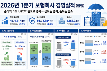 보험사 1분기 순이익 4.5조원⋯생보 웃고 손보 울었다