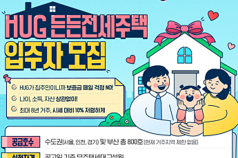 HUG, 든든전세주택 800가구 입주자 모집…수도권·부산 공급