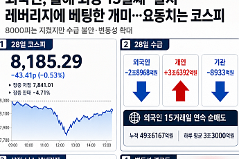 8000선은 지켰지만 외국인 계속 ‘팔고’, 개미는 2배 레버리지 베팅...요동치는 코스피