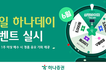 하나증권, 매일 하나데이 이벤트 실시⋯“국내주식 1주 이상 매수하면 경품 기회”