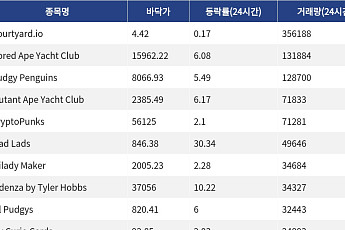 [넥스블록][핫 NFT] Courtyard.io, 일 거래량 35만6188달러 1위… 바닥가 4.42달러