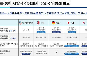 자본시장연구원 “M&A 주주보호, 공시강화·가격공정성 확보가 관건”