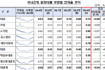 중소기업·가계 대출 흔들린다…은행권 연체율 0.61%로 반등