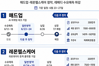 [주간 IPO] 매드업·레몬헬스케어 청약 돌입…IPO 일정 본격화