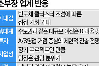 수백조원 새 반도체 클러스터…소부장 업계, 기대와 관망 사이