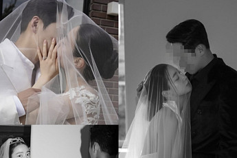 류화영, 9월 결혼 앞두고 웨딩화보 공개…예비신랑과 달콤한 입맞춤