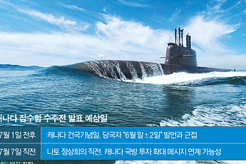 1일이냐 7일이냐...캐나다 잠수함 수주전 우협 곧 나온다