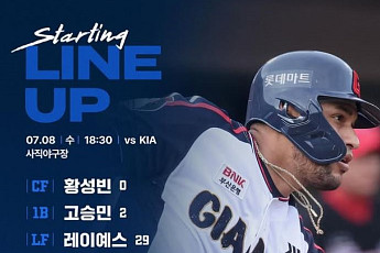 롯데 장두성 또 '부상'⋯복귀하자마자 다시 1군 말소