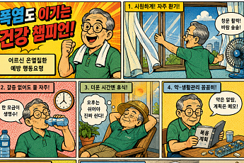 [만화로 보는 시니어 뉴스] 어르신 온열질환 막는 6가지 실천법