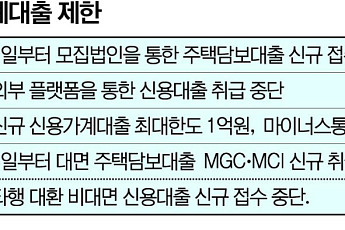 대출 한파 전방위 확산⋯지방은행도 대출 문턱 높아진다