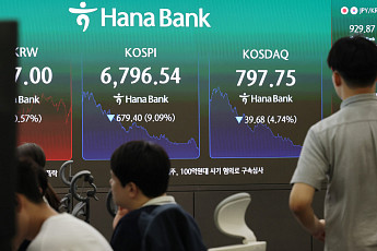 코스피 9% 폭락, 올해 7번째 서킷브레이커…반도체 투매에 6800선 추락