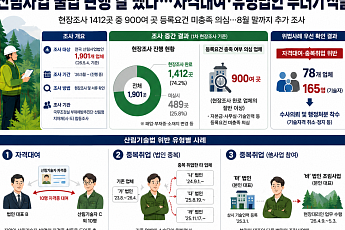 산림사업 불법 관행 칼 뺐다…자격대여·유령법인 무더기 적발
