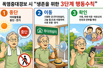 [만화로 보는 시니어 뉴스] 폭염 3단계 수칙 ‘멈추고·이동·확인’