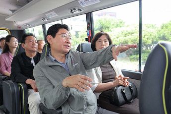 이상일 용인특례시장, 자율주행버스 전구간 직접 탔다…