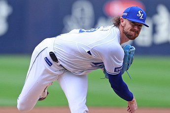 삼성 외국인 투수 페덱, KBO 데뷔전 6이닝 7K 무실점