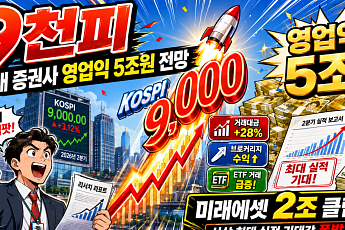 ‘9천피’ 찍은 2분기…5대 증권사 영업익 5조원 전망