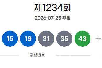 1234회 로또, 1등 당첨자 18명…15억 잭팟 