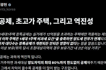 임광현 국세청장 “‘똘똘한 한 채’ 권하는 장특공제…세금 혜택 공정하게 정상화돼야” [SNS 정책 레이더]