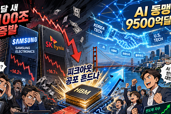 한달새 1100조 증발한 삼전·하이닉스…9500억달러 AI동맹, 피크아웃 공포 흔드나
