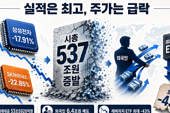 실적 나오면 떨어지는 대장주의 역설…삼전·SK하닉 이틀 새 시총 537조 증발