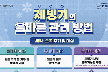 식약처, 식용얼음 409건 검사…제빙기 얼음 4건 세균수 기준 초과
