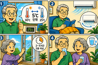 [만화로 보는 시니어 뉴스] 냉방병 예방 수칙 꼭 지키세요