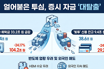 얼어붙은 코스피 '투심'…하락장에 예탁금 33조·빚투 9조원 감소