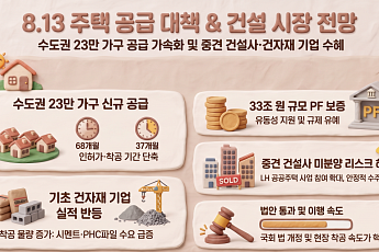 8.13 부동산 공급대책에 온기 도는 건설株⋯중견사·건자재 뜬다