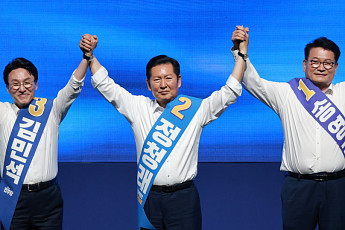 與 당권주자 호남서 격돌…鄭 '개혁' vs 金 '당청일치'