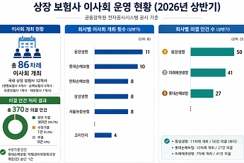 상장 보험사, 상반기 이사회 370건 의결…반대 없던 배경은