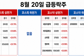 [급등락주 짚어보기] SK증권·금호전기 상한가…코스닥은 바이오·디지털자산주 강세