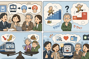 [만화로 보는 시니어 뉴스] 지하철 무임승차 65→70세 논의 시작