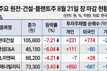 '대미 투자 1호' 9월 공개 임박...에너지 수혜 입을 원전·건설株 반등할까