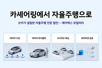 쏘카·에이펙스, 자율주행 데이터 사업 본격화…누적 데이터 22만건 활용