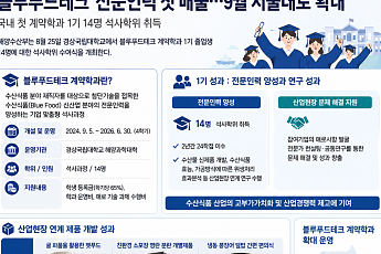 블루푸드테크 전문인력 첫 배출…9월 서울대로 확대