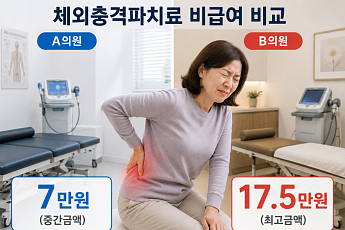 “허리 아파 체외충격파 받았는데” 의원 따라 10만원 넘게 차이