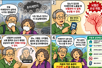 [만화로 보는 시니어 뉴스] 당뇨 있다면 초미세먼지 더 조심하세요
