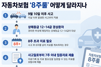 내일부터 자동차보험 ‘8주룰’…손해율 개선 기대 속 ‘풍선효과’ 변수