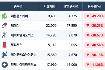 코스닥 신규 상장주 잔혹사⋯케이앤에스아이앤씨ㆍ레몬헬스케어 ‘반토막’