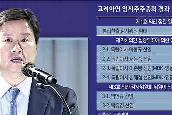 고려아연, 감사위원 표대결서 최윤범 측 승리…이사회 주도권 지켜 [종합]
